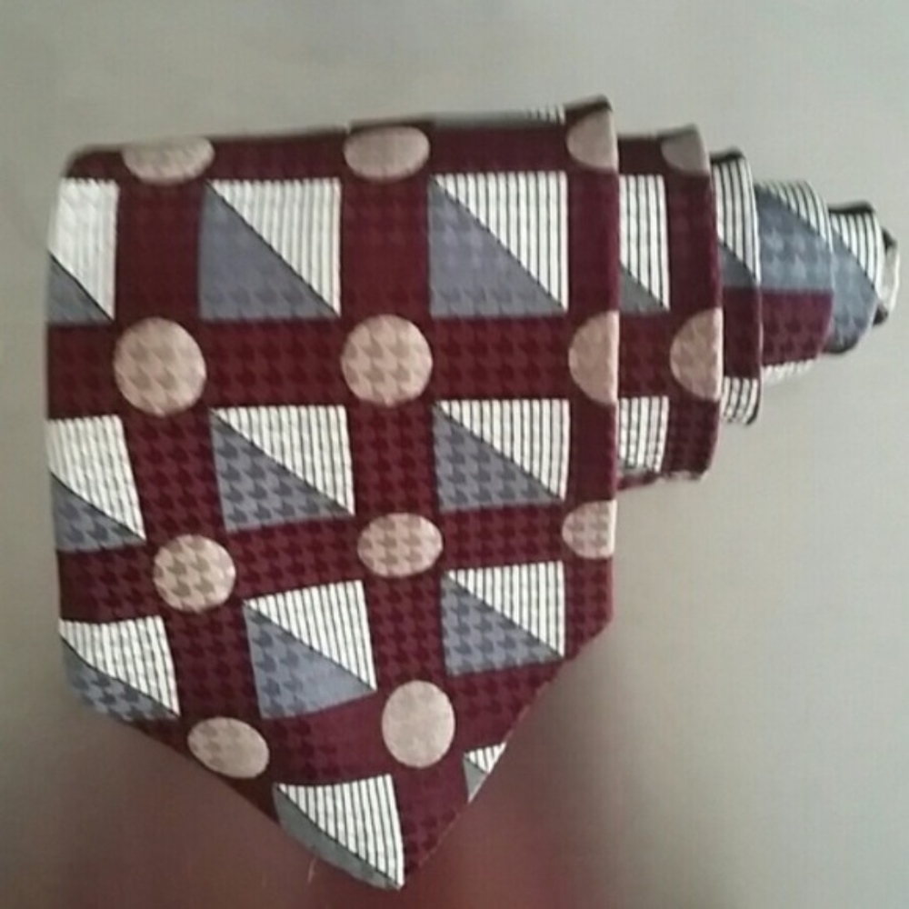 Polka Dot Gino Pompeii Burgundy Tie